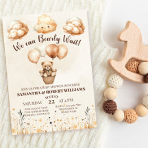 Cute Bear Neutral Baby Shower
