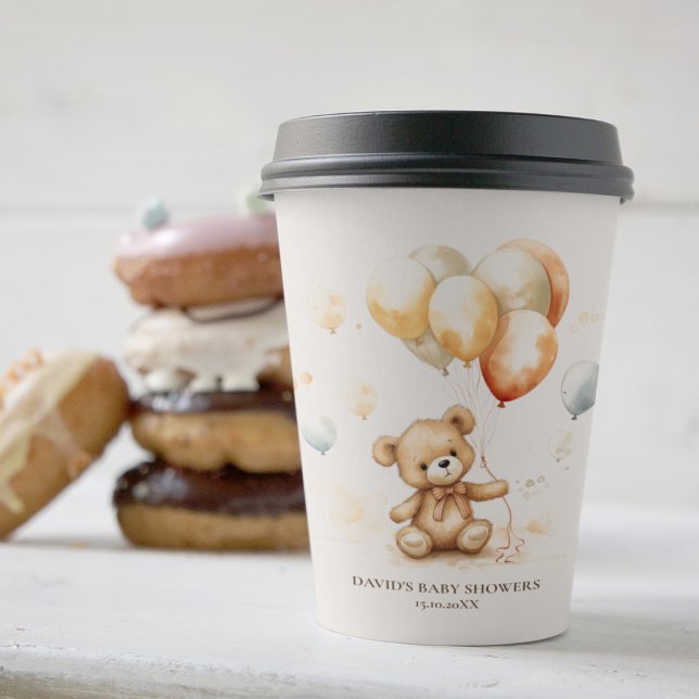 Cute Bear Neutral  Paper Cups (Creator Uploaded)