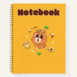 Cute bear 💛🥨🥞 notebook