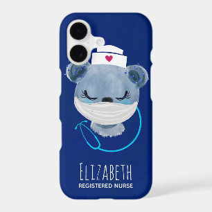Cute Bear Nurse Wearing a Medical Mask