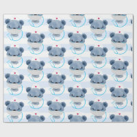 Cute Bear Nurse wearing a Protective Mask