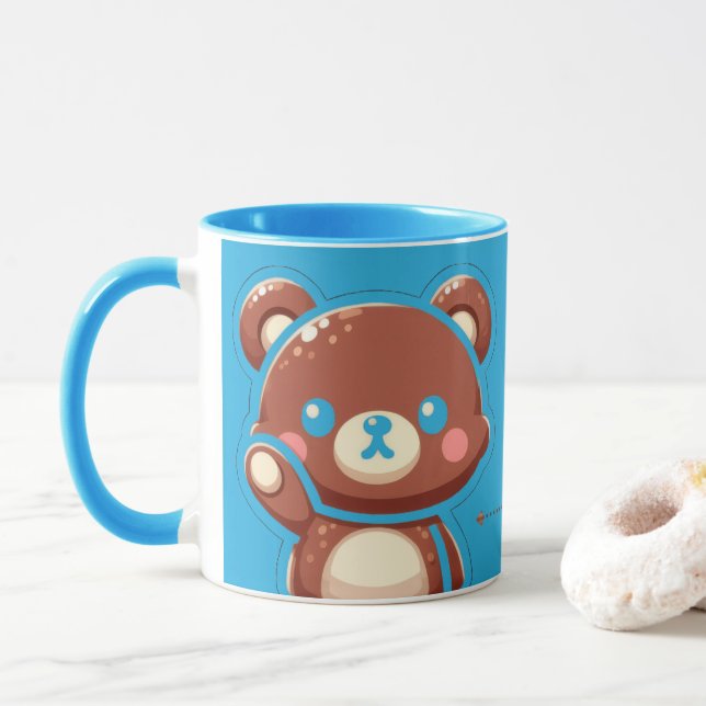 Cute Bear “Oops!” Mug – Funny Kawaii Bear Design | (With Donut)