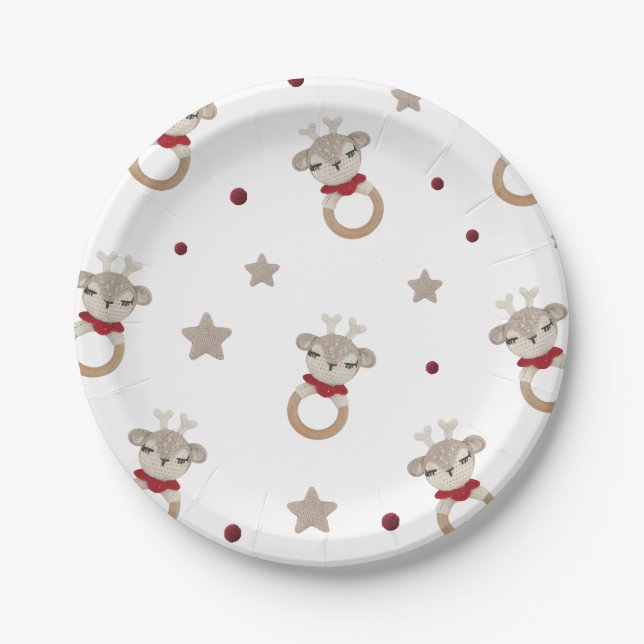 Cute Bear  Paper Plate (Front)