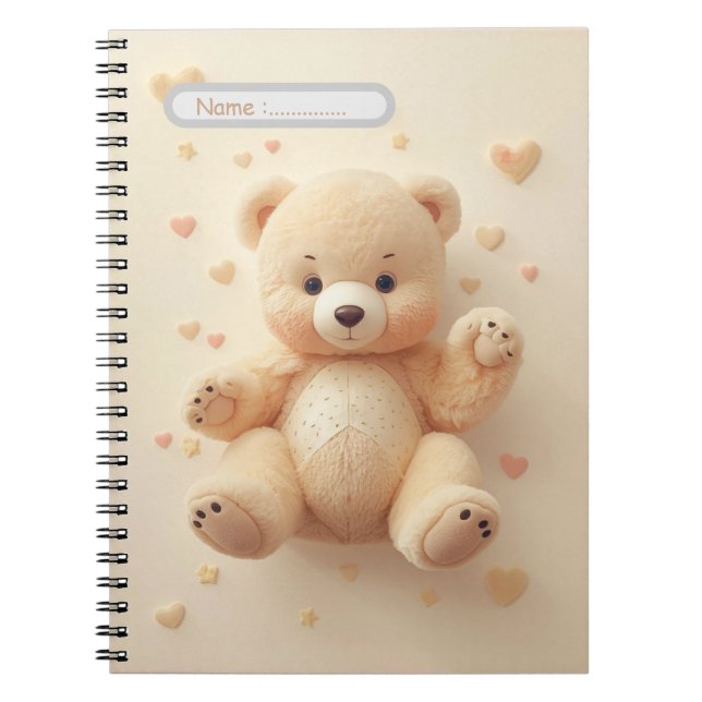 Cute Bear Pastel Notebook (Front)