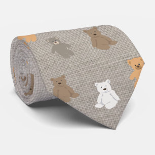 Cute Bear Pattern  Tie