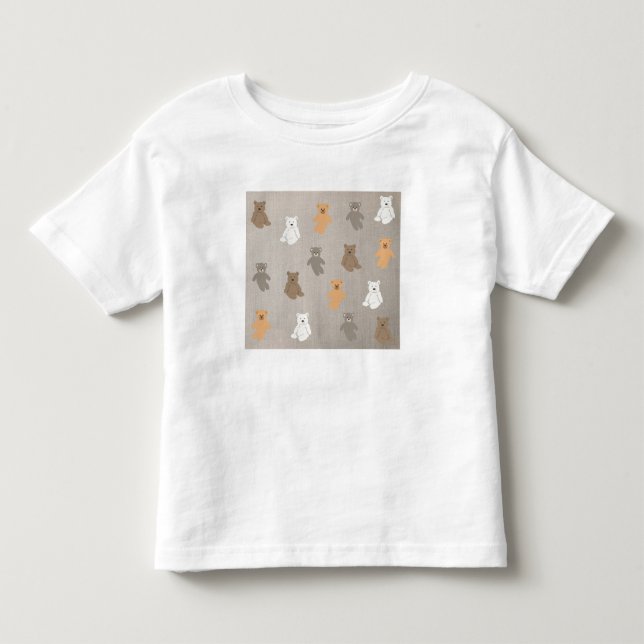 Cute Bear Pattern  Toddler T-Shirt (Front)