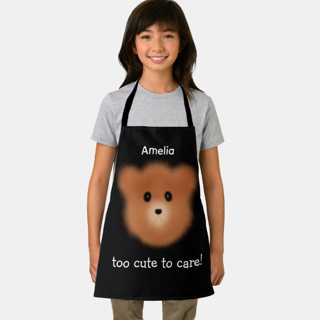 Cute  Bear Personalised Apron (Insitu)