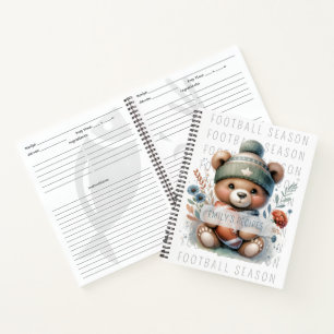 Cute Bear Personalised Recipe Notebook