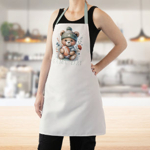 Cute Bear Personalized Football Apron