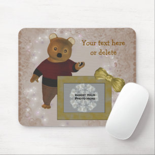 Cute Bear Personalized Photo Mouse Mat