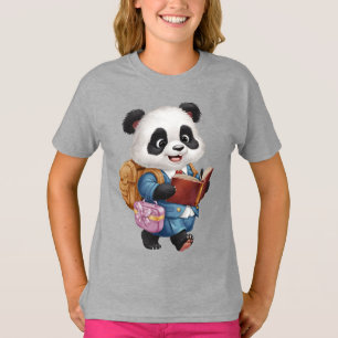 Cute bear reading book T-Shirt