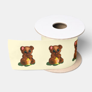 Cute Bear Ribbon Satin Ribbon