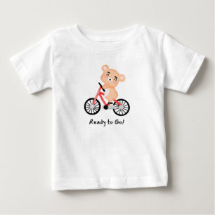 Cute Bear Riding Bicycle – Ready to Go Kids Baby T-Shirt