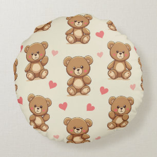 cute bear round cushion
