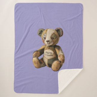 cute bear sherpa blanket