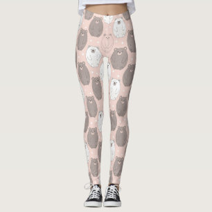 Cute Bear - Soft Pastel Woodland (2) Leggings