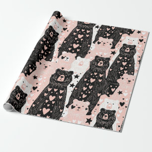 Cute Bear - Soft Pastel Woodland (5) Wrapping Paper