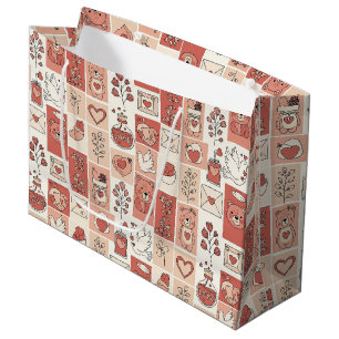 Cute Bear - Soft Pastel Woodland (6) Large Gift Bag