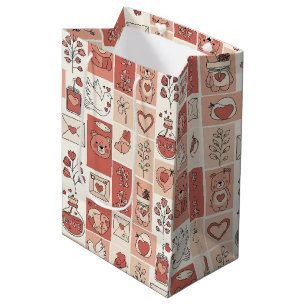 Cute Bear - Soft Pastel Woodland (6) Medium Gift Bag