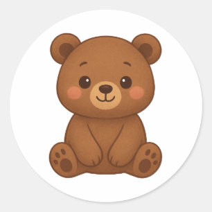 Cute Bear Sticker – Adorable Kawaii Teddy Bear Ill