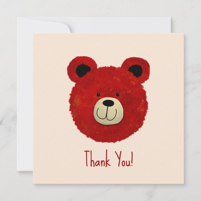 Cute bear Thank You Card (Front)