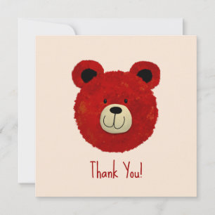 Cute bear Thank You Card