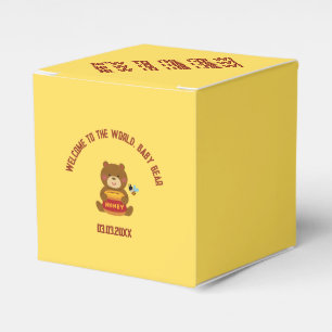 Cute Bear Theme Boy Baby Shower Favour Box