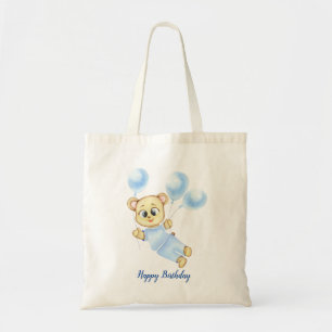 Cute Bear Theme Boy's Birthday Party Tote Bag