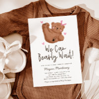 Cute Bear Theme Girl Baby Shower