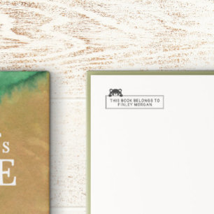 Cute Bear This Book Belongs To Name Self-inking Stamp