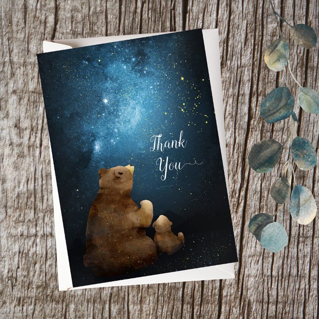 Cute Bear Twinkle Twinkle Baby Shower Thank You (Creator Uploaded)