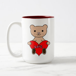 Cute bear Two-Tone coffee mug