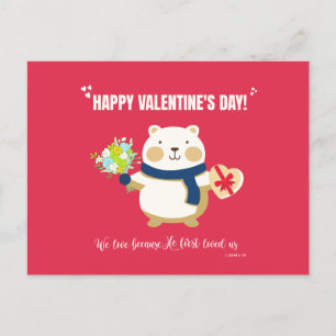 Cute Bear Valentine's Day Postcard