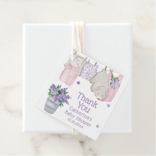 Cute Bear Wash Day Baby Shower Favour Tags