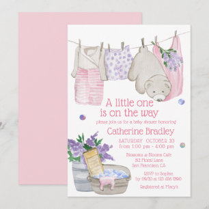 Cute Bear Wash Day Baby Shower Invitation