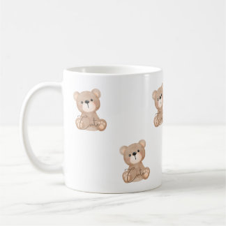Cute Bear Watercolor Design - Simple Mug