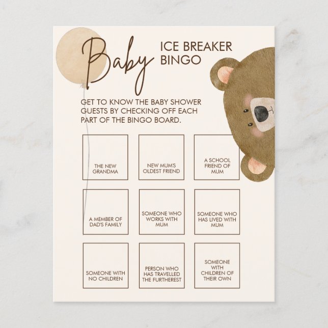 Cute Bear We Can Bearly Wait Gender Baby Shower  (Front)