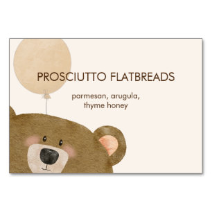 Cute Bear We Can Bearly Wait Gender Baby Shower  Table Number