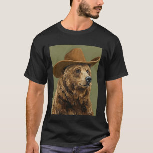 Cute Bear Wearing a Cowboy Hat T-Shirt
