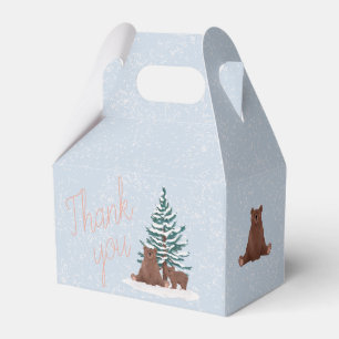Cute Bear Winter Baby Shower Favour Favour Box
