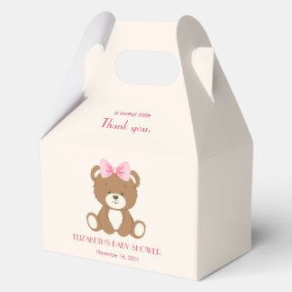Cute bear with a pink bow  Favour Box