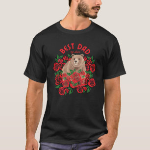 Cute Bear with Flowers – Best Dad Habibi T-Shirt
