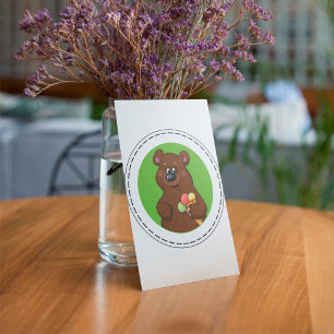 Cute Bear with Ice Cream Cone Fun Animal  Invitation