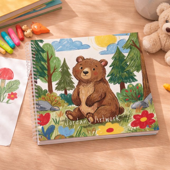 Cute Bear Woodland Animal Kids Sketchbook Notebook (Creator Uploaded)