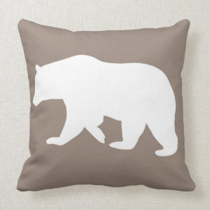Cute Bear Woodland Animals Throw Pillow