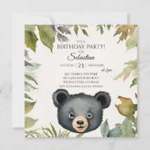 Cute Bear Woodland Birthday Party