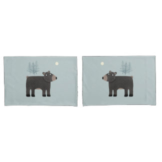 Cute Bear Woodland Pillowcase