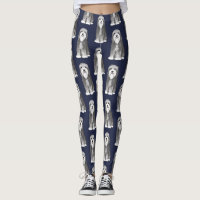 Cute Bearded Collie Cartoon Dog Pattern