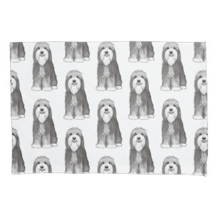 Cute Bearded Collies Pattern Pillowcase