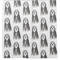 Cute Bearded Collies Pattern
